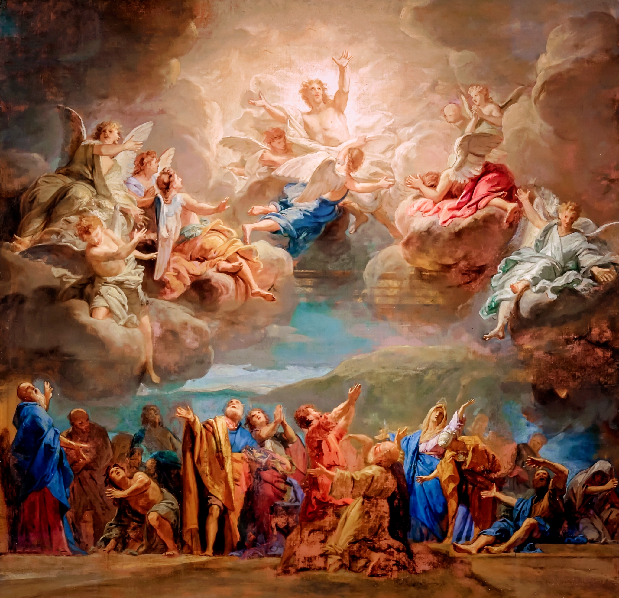 Картина св. Jean Baptiste Jouvenet Сошествие Святого духа. Сошествие Святаго духа картина.